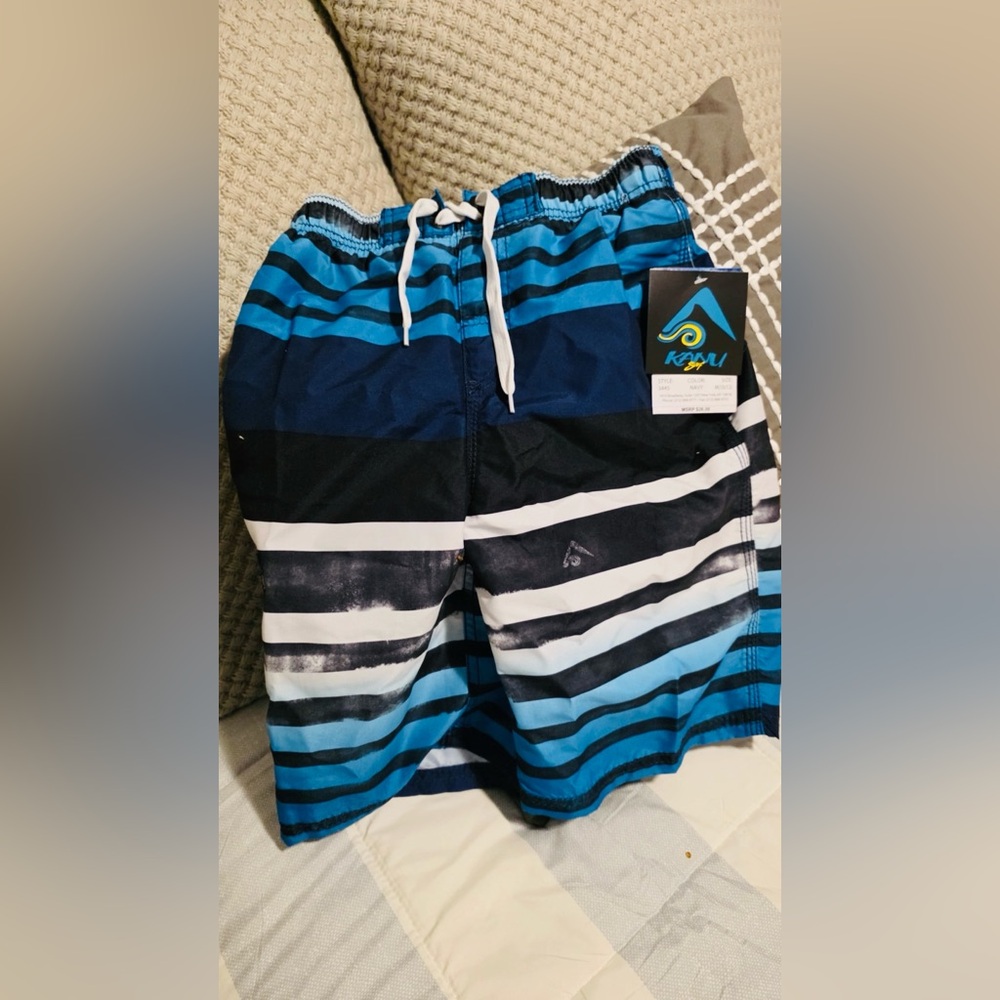 Kanu Surf Navy and White Swim Shorts